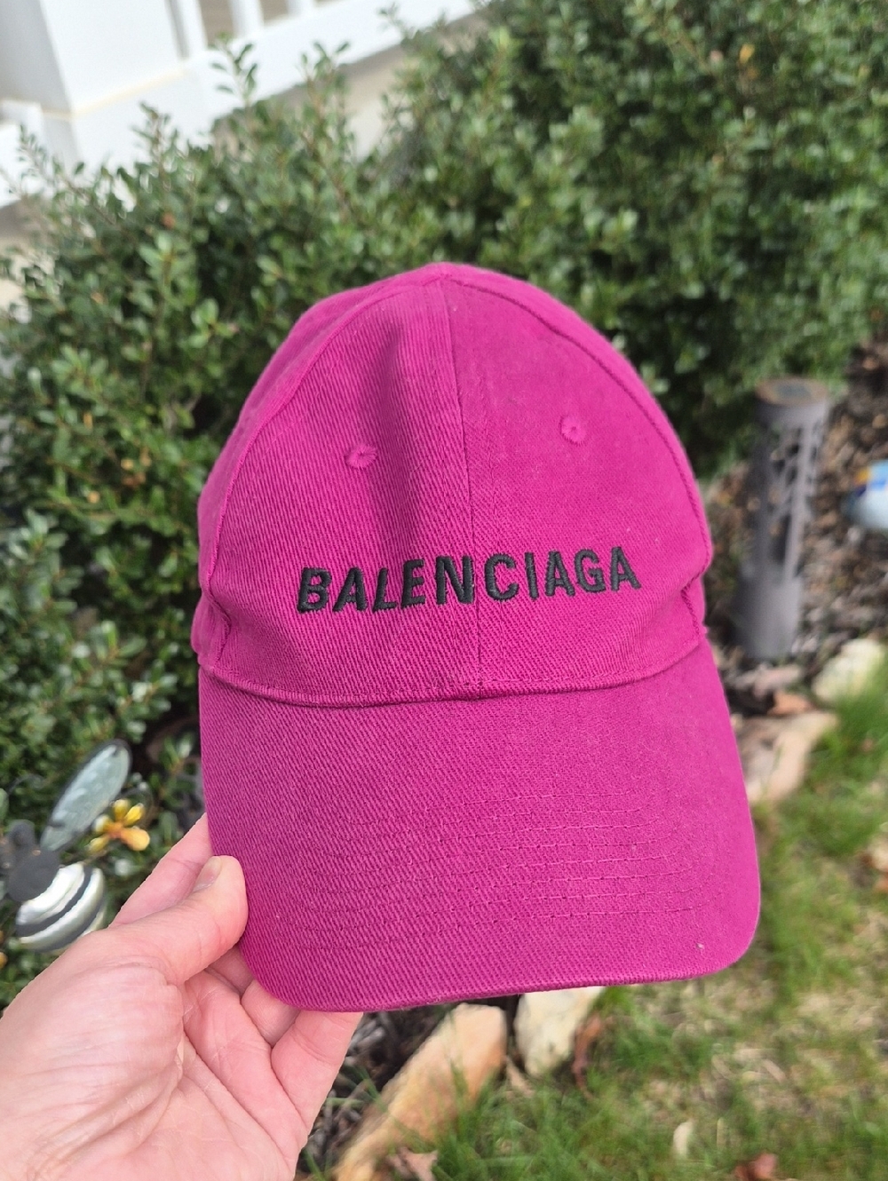Balenciaga Fuchsia Logo Baseball Cap
